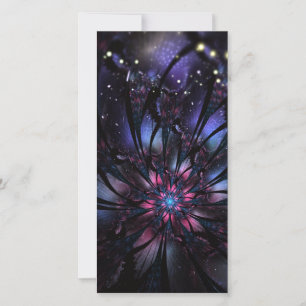 Abstract fractal flower design card