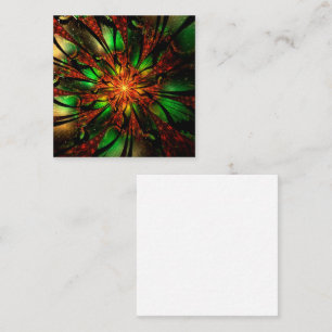 Abstract fractal flower design. card