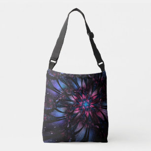 Abstract fractal flower design.   crossbody bag