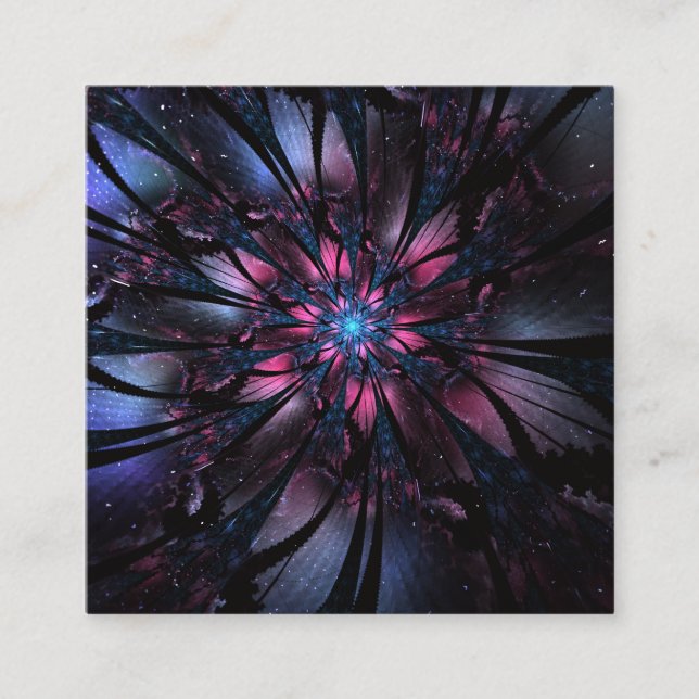 Abstract fractal flower design.   discount card (Front)