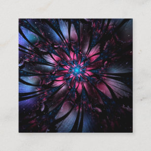 Abstract fractal flower design. enclosure card