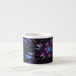 Abstract fractal flower design.   espresso cup