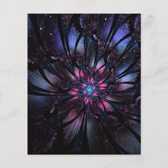 Abstract fractal flower design.  flyer (Front)