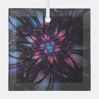 Abstract fractal flower design. glass tree decoration
