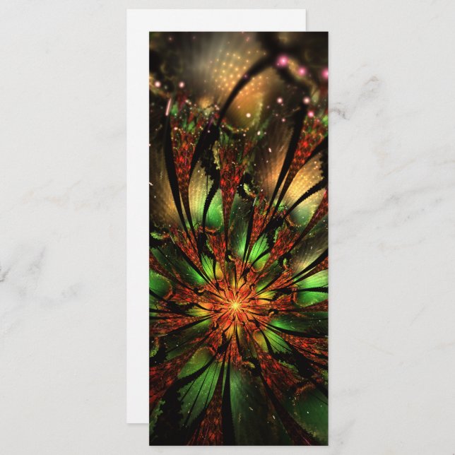 Abstract fractal flower design. holiday card (Front/Back)