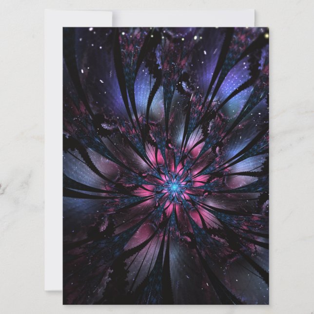 Abstract fractal flower design.  holiday card (Front)