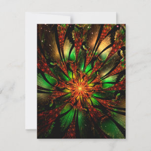 Abstract fractal flower design. holiday card