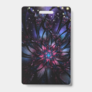 Abstract fractal flower design.  ID badge