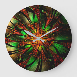 Abstract fractal flower design.  large clock