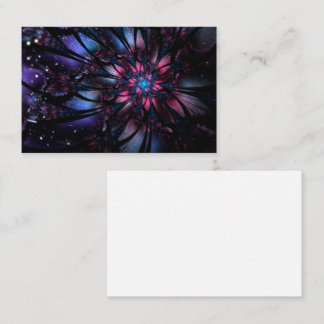 Abstract fractal flower design. loyalty card