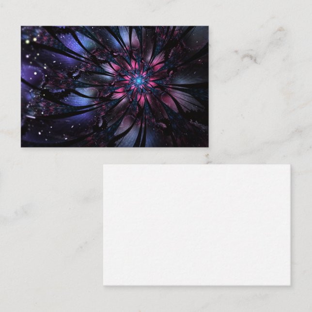 Abstract fractal flower design.   loyalty card (Front/Back)