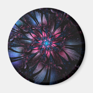 Abstract fractal flower design.  magnet