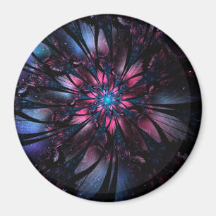 Abstract fractal flower design. magnet