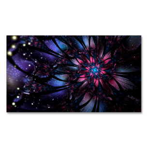 Abstract fractal flower design.  	Magnetic business card