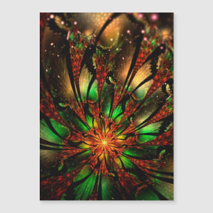 Abstract fractal flower design. magnetic invitation
