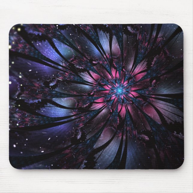 Abstract fractal flower design.   mouse mat (Front)
