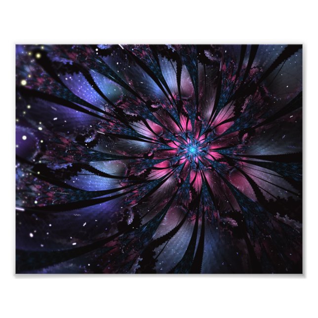 Abstract fractal flower design.  photo print (Front)