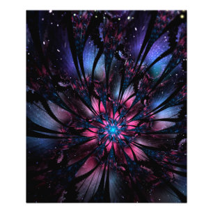 Abstract fractal flower design. photo print