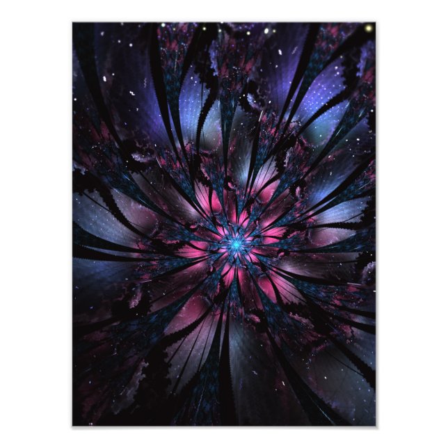 Abstract fractal flower design.  photo print (Front)