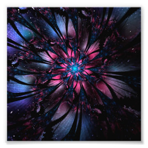 Abstract fractal flower design. photo print
