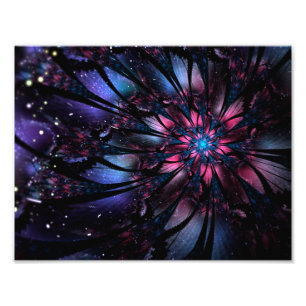 Abstract fractal flower design.  photo print