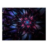 Abstract fractal flower design.