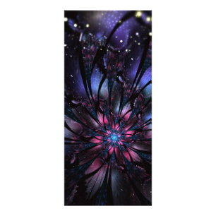 Abstract fractal flower design.  rack card