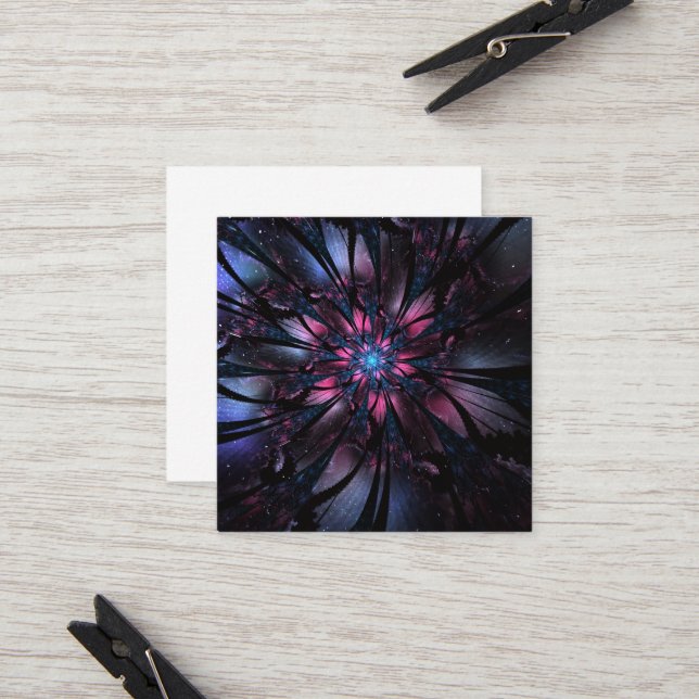 Abstract fractal flower design.  referral card (Front/Back In Situ)