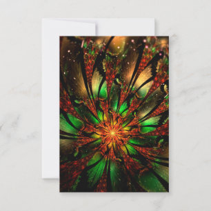 Abstract fractal flower design. save the date