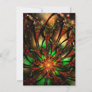 Abstract fractal flower design. save the date