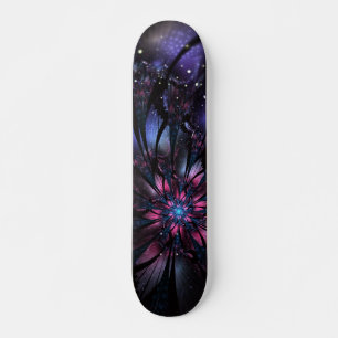 Abstract fractal flower design. skateboard