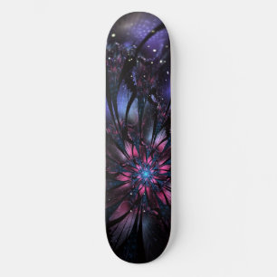 Abstract fractal flower design. skateboard