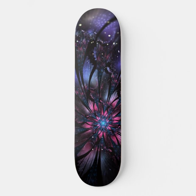 Abstract fractal flower design. skateboard (Front)