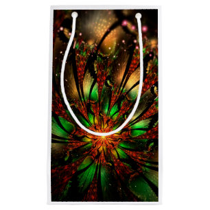 Abstract fractal flower design.  small gift bag
