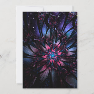 Abstract fractal flower design. thank you card
