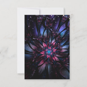 Abstract fractal flower design. thank you card