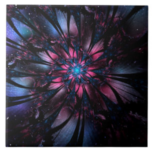 Abstract fractal flower design. tile