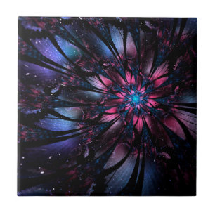 Abstract fractal flower design. tile