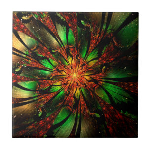 Abstract fractal flower design. tile