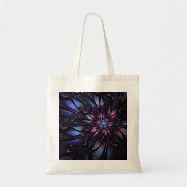 Abstract fractal flower design.  tote bag (Front)