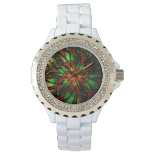 Abstract fractal flower design. watch