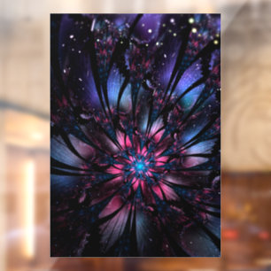 Abstract fractal flower design. window cling
