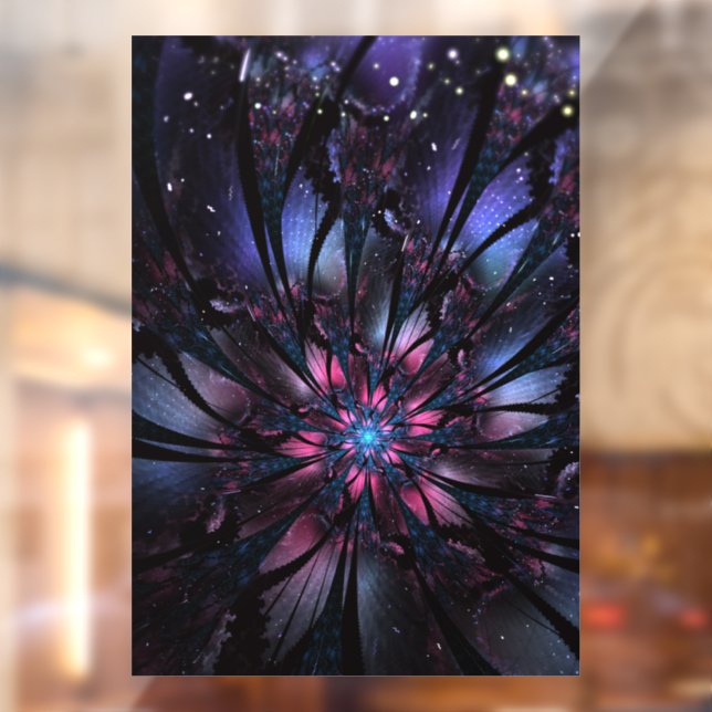 Abstract fractal flower design.  window cling (Sheet 2)