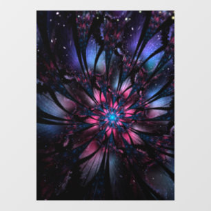 Abstract fractal flower design. window cling