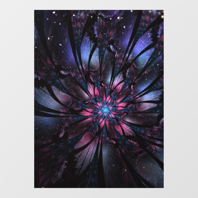Abstract fractal flower design. window cling (Sheet)
