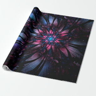 Abstract fractal flower design. wrapping paper
