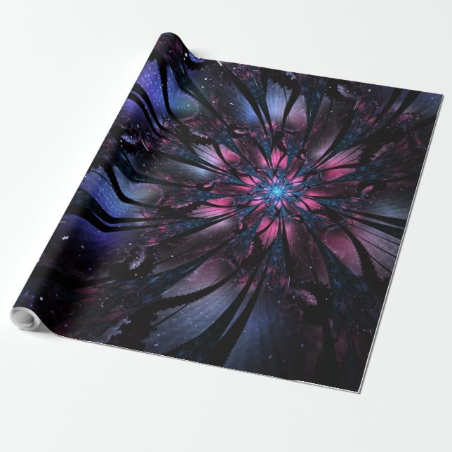 Abstract fractal flower design.   wrapping paper (Unrolled)