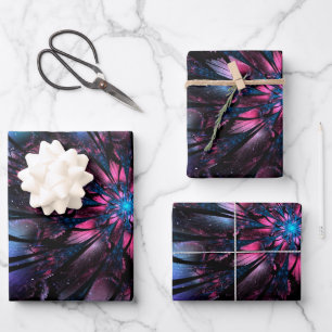 Abstract fractal flower design. wrapping paper sheet