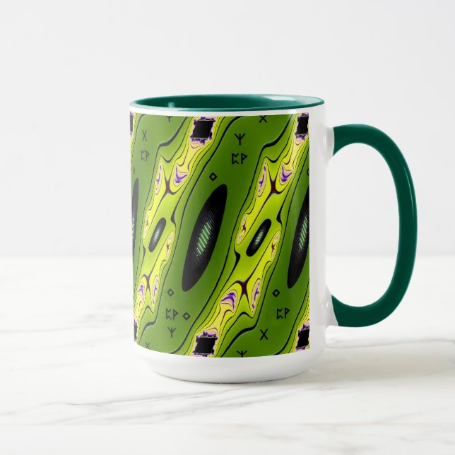  Abstract Fractal Geometric Modern Art  Mug (Right)