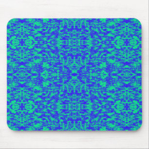 Abstract Fractal In Blue And Green Mouse Mat